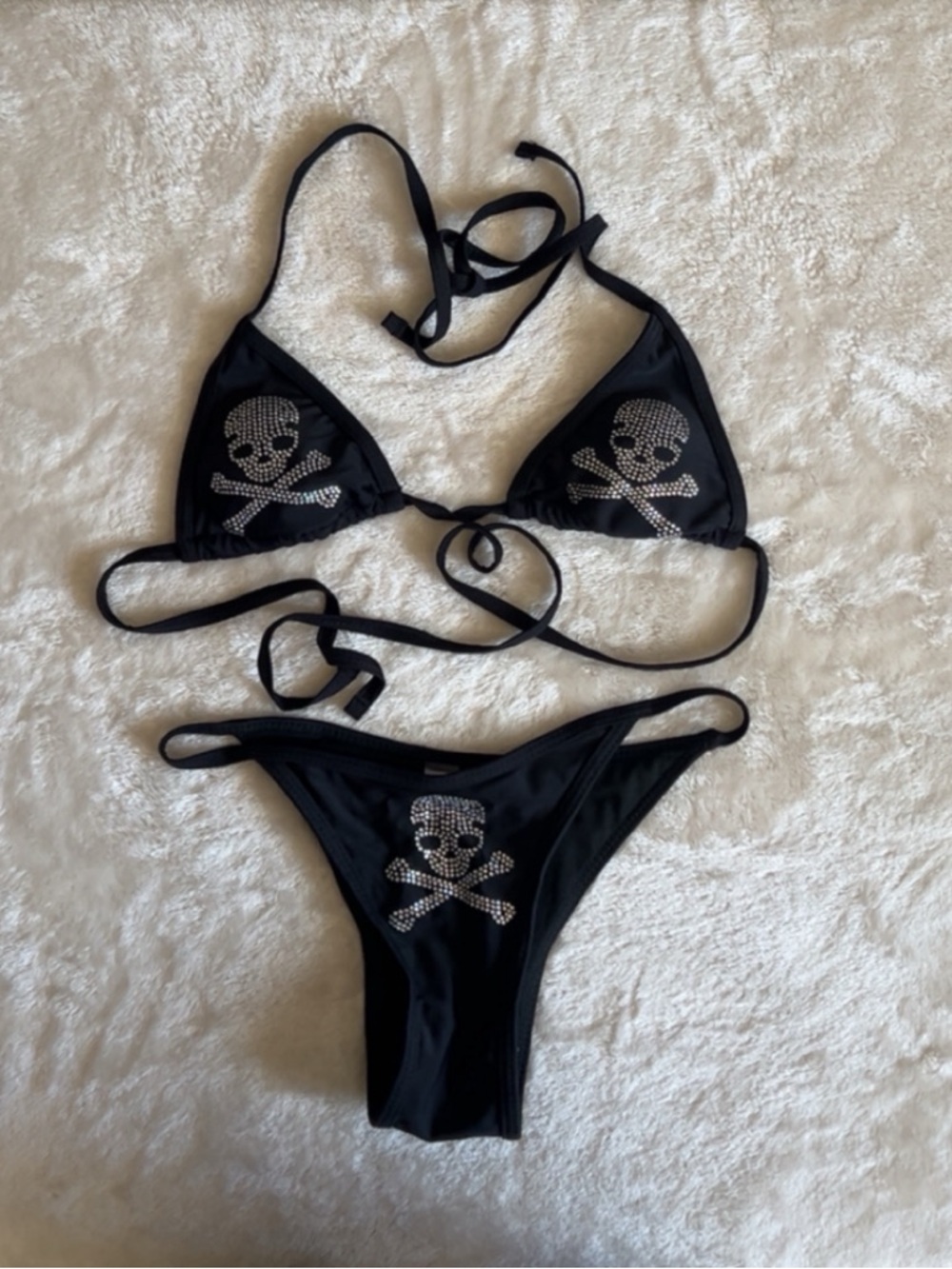 black rhinestone bikini